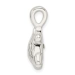 Sterling Silver Polished & Textured Turtle Pendant - Image 2