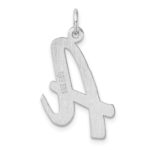 Large Sterling Silver Rhodium-plated Script Letter A Initial Charm - Image 3