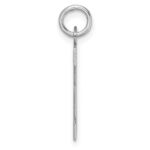 Large Sterling Silver Rhodium-plated Block Letter I Initial Charm - Image 2