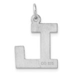 Large Sterling Silver Rhodium-plated Block Letter L Initial Charm - Image 3