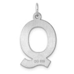 Large Sterling Silver Rhodium-plated Block Letter Q Initial Charm - Image 3