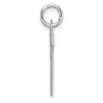 Large Sterling Silver Rhodium-plated Block Letter V Initial Charm - Image 2