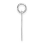 Small Sterling Silver Rhodium-plated Artisan Block Letter D Initial Charm - Image 2