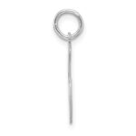 Small Sterling Silver Rhodium-plated Artisan Block Letter G Initial Charm - Image 2