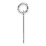 Small Sterling Silver Rhodium-plated Artisan Block Letter Y Initial Charm - Image 2