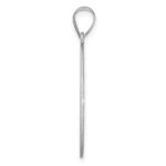 Large Sterling Silver Rhodium-plated Fancy Script Letter B Initial Pendant - Image 2