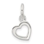 Sterling Silver Polished Open Heart Pendant