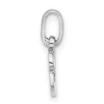 Sterling Silver Rhodium-plated Enameled Panda Charm Pendant - Image 2