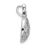 Pure Fire Sterling Silver Rhod-plated CZ Pineapple Pendant - Image 2
