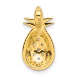 Pure Fire Sterling Silver Gold-tone CZ Pineapple Pendant - Image 3