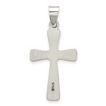 Sterling Silver Antiqued Solid Cross Pendant - Image 3