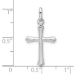 Sterling Silver Rhodium-plated Cross Pendant - Image 4