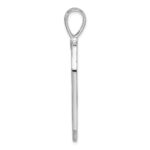 Sterling Silver Rhodium-plated Cut Out Cross Reversible Pendant - Image 2