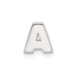 Sterling Silver E-coated Letter A Slide Charm - Image 3