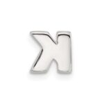 Sterling Silver E-coated Letter K Slide Charm - Image 3