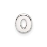 Sterling Silver E-coated Letter O Slide Charm