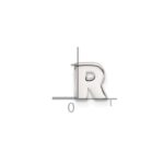 Sterling Silver E-coated Letter R Slide Charm - Image 4