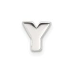 Sterling Silver E-coated Letter Y Slide Charm