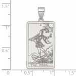 Sterling Silver The Fool Tarot Card Pendant - Image 4