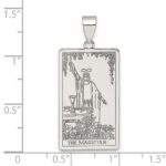 Sterling Silver The Magician Tarot Card Pendant - Image 4
