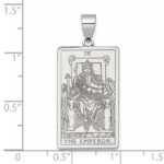 Sterling Silver The Emperor Tarot Card Pendant - Image 4