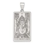 Sterling Silver The Hierophant Tarot Card Pendant