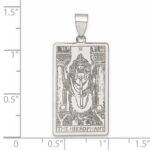 Sterling Silver The Hierophant Tarot Card Pendant - Image 4