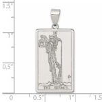 Sterling Silver The Hermit Tarot Card Pendant - Image 4