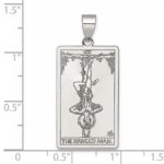 Sterling Silver The Hanged Man Tarot Card Pendant - Image 4