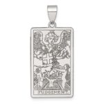 Sterling Silver Judgement Tarot Card Pendant