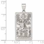 Sterling Silver Judgement Tarot Card Pendant - Image 4