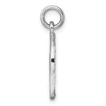 Sterling Silver Rhodium-plated Polished CZ Engraveable Oval Pendant - Image 2