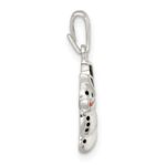 Sterling Silver Polished and Enameled Snowman Charm - Image 2