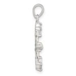 Sterling Silver Polished CZ Snowflake Pendant - Image 2