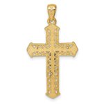 Sterling Silver Gold-tone and Rhodium-plated Polished Crucifix Cross Pendant - Image 3