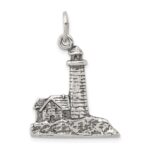 Sterling Silver Antiqued Lighthouse Charm