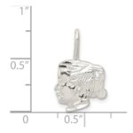 Sterling Silver Girl Head Charm - Image 3