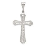 Sterling Silver Diamond-cut Cross Pendant