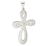 Sterling Silver Rhodium-plated Cross Pendant - Image 3