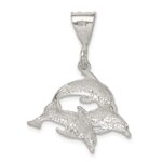 Sterling Silver Trio of Dolphins Pendant - Image 4