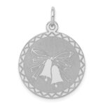 Sterling Silver Rhodium-plated Wedding Bells Charm