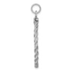 Sterling Silver Rhodium-plated 25th Anniversary Disc Charm - Image 2