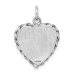 Sterling Silver Rhodium-plated My Confirmation Disc Charm - Image 4