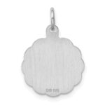 Sterling Silver Rhodium-plated Sweet Sixteen Disc Charm - Image 3