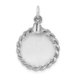 Sterling Silver Rhodium-plated Sweet Sixteen Disc Charm - Image 3