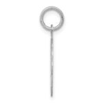 Sterling Silver Rhodium-plated Happy Birthday Disc Charm - Image 2