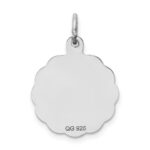 Sterling Silver Rhodium-plated Its a Girl Charm - Image 4