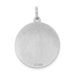 Sterling Silver Rhodium-plated Great Dane Disc Charm - Image 4