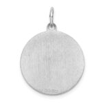 Sterling Silver Rhodium-plated Pug Disc Charm - Image 4