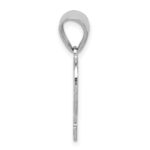 Sterling Silver Rhodium-plated Letter P Initial Pendant - Image 2